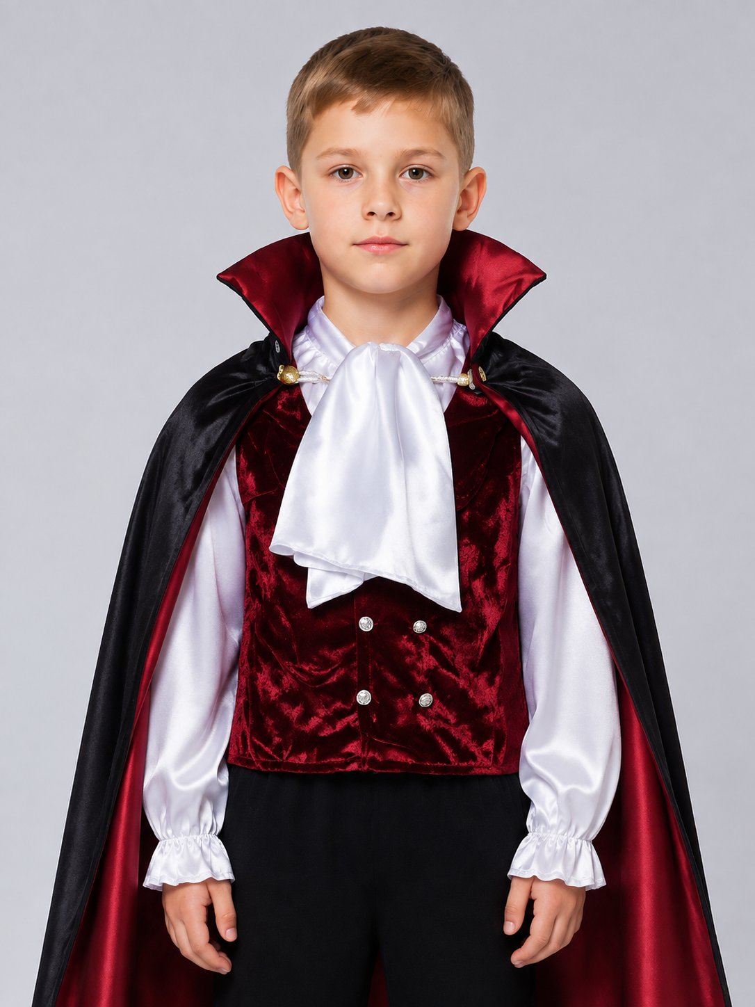 Carnival Vampire Costume with Vest, Pants, and Cape Costume Capes detail 2