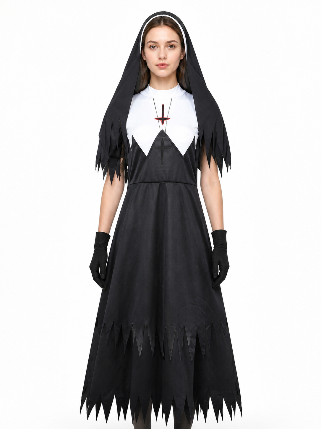 Ritual Hooded Robe with Cross and Gloves product detail 3
