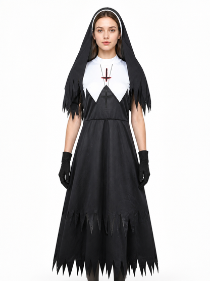 Ritual Hooded Robe with Cross and Gloves product detail 3