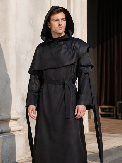 Gothic Hooded Nun Costume for Cosplay Costumes detail 2