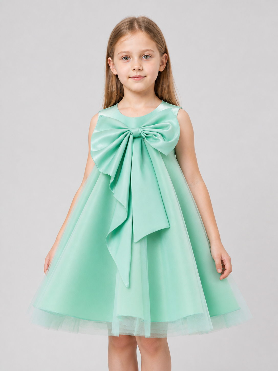 Tutu Dress with Satin Bow for a Flower Girl