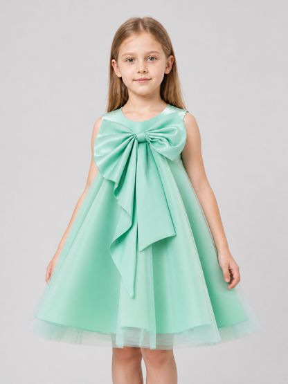 Tutu Dress with Satin Bow for a Flower Girl