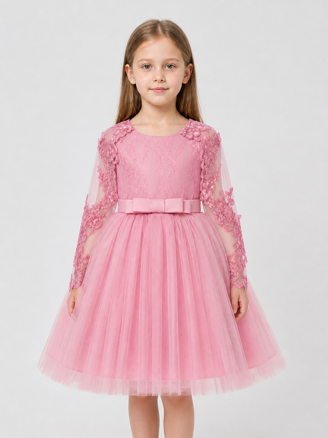 Dressy Pink Princess Dress with Full Skirt Costume Dresses detail 3