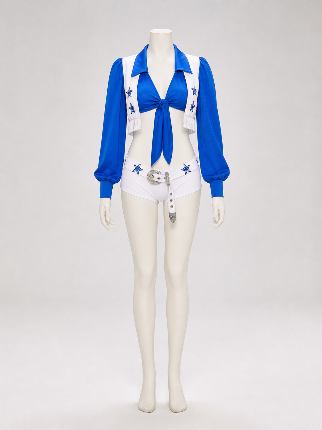 Performance Costume, Blue and White, Stars and Fringe Costumes detail 2