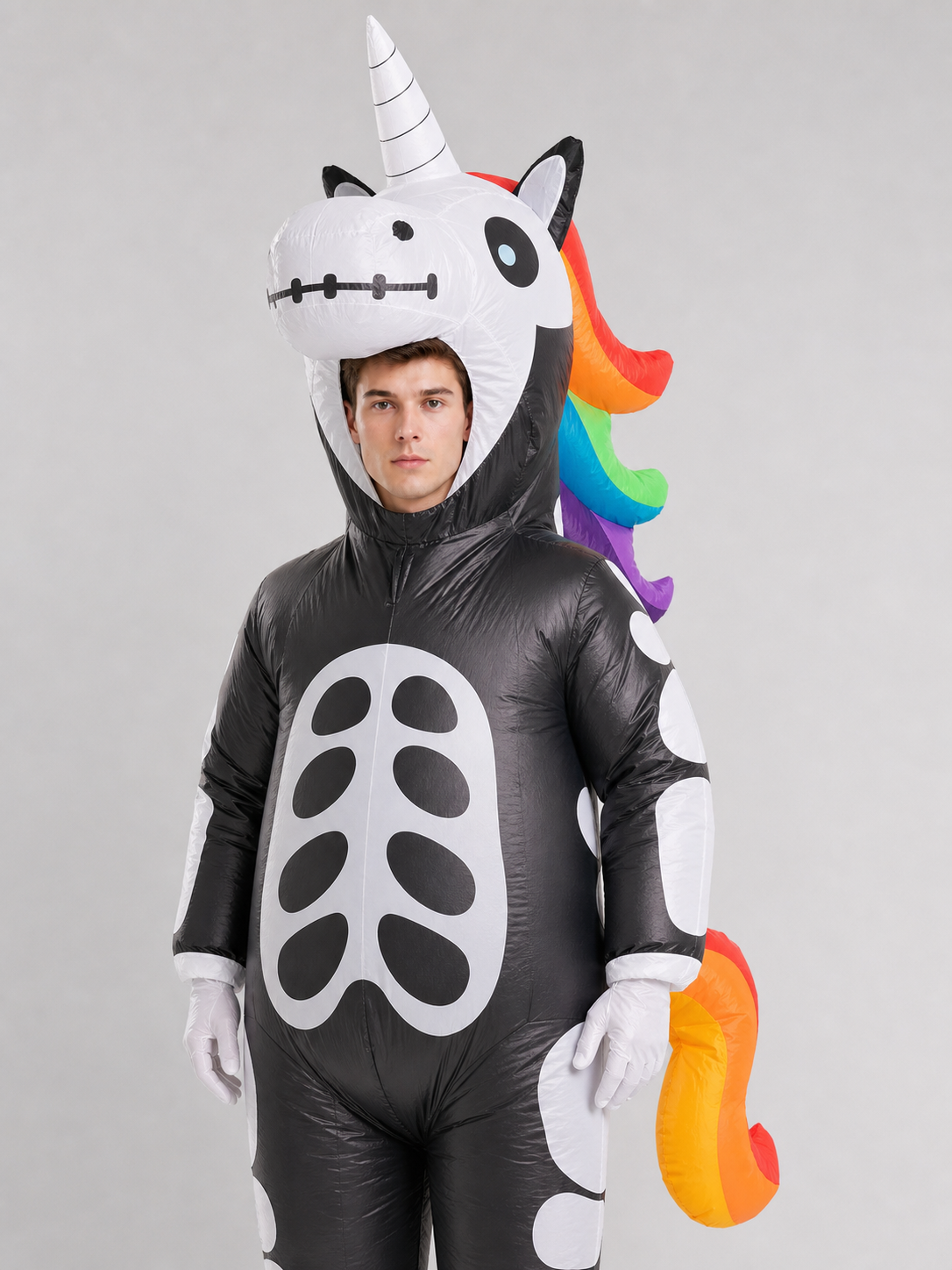 Inflatable Skeleton Unicorn Halloween Costume