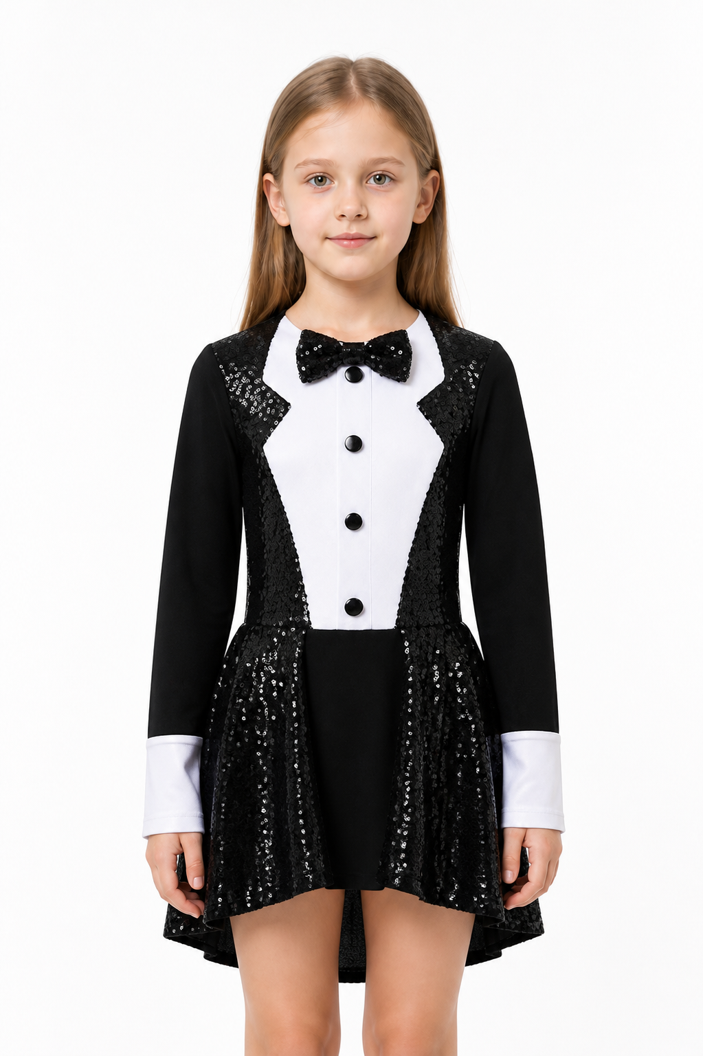 Sequin and Bow Tuxedo-Style Dress Costume Dresses detail 3