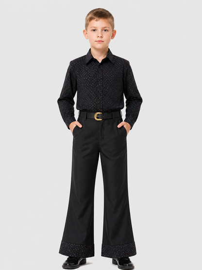 Stage Disco Costume: Shirt, Flared Pants, and Belt