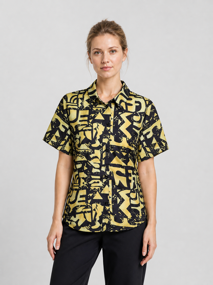 Yellow Stranger Things Printed Shirt for Cosplay Costumes detail 3