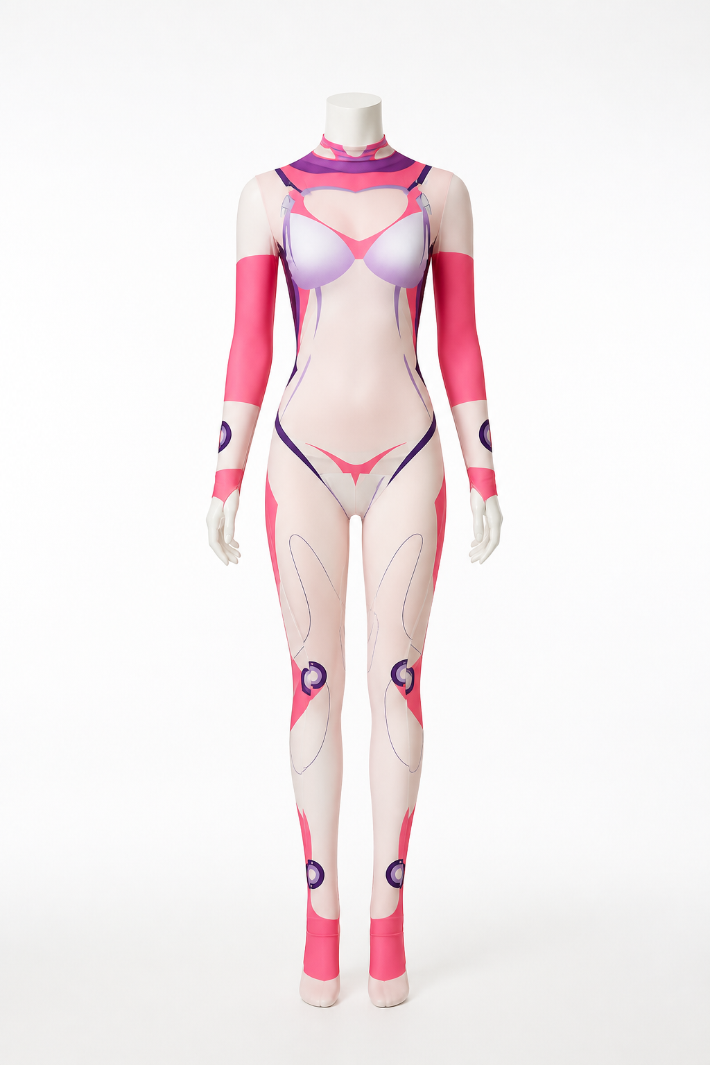 Form-Fitting Cosplay Jumpsuit with Geometric Print Costumes detail 3