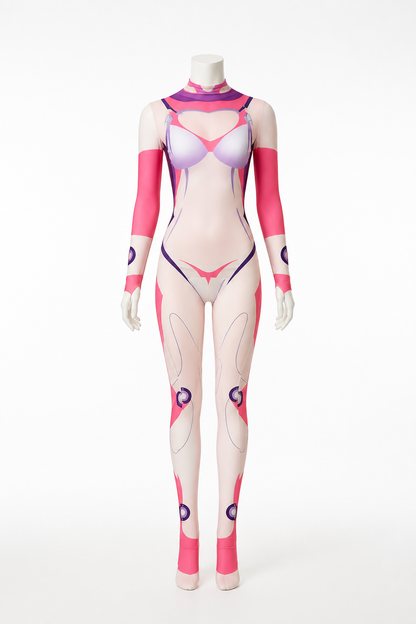 Form-Fitting Cosplay Jumpsuit with Geometric Print Costumes detail 3