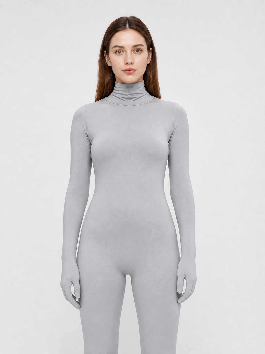 Gray Full-Body Invisibility Suit for Cosplay