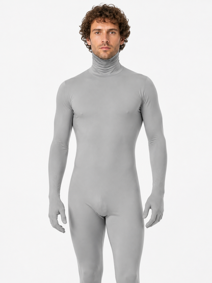 Gray Zentai Suit with Hood and Open Face product detail 3