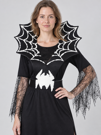 Vampire Carnival Costume with Web and Belt