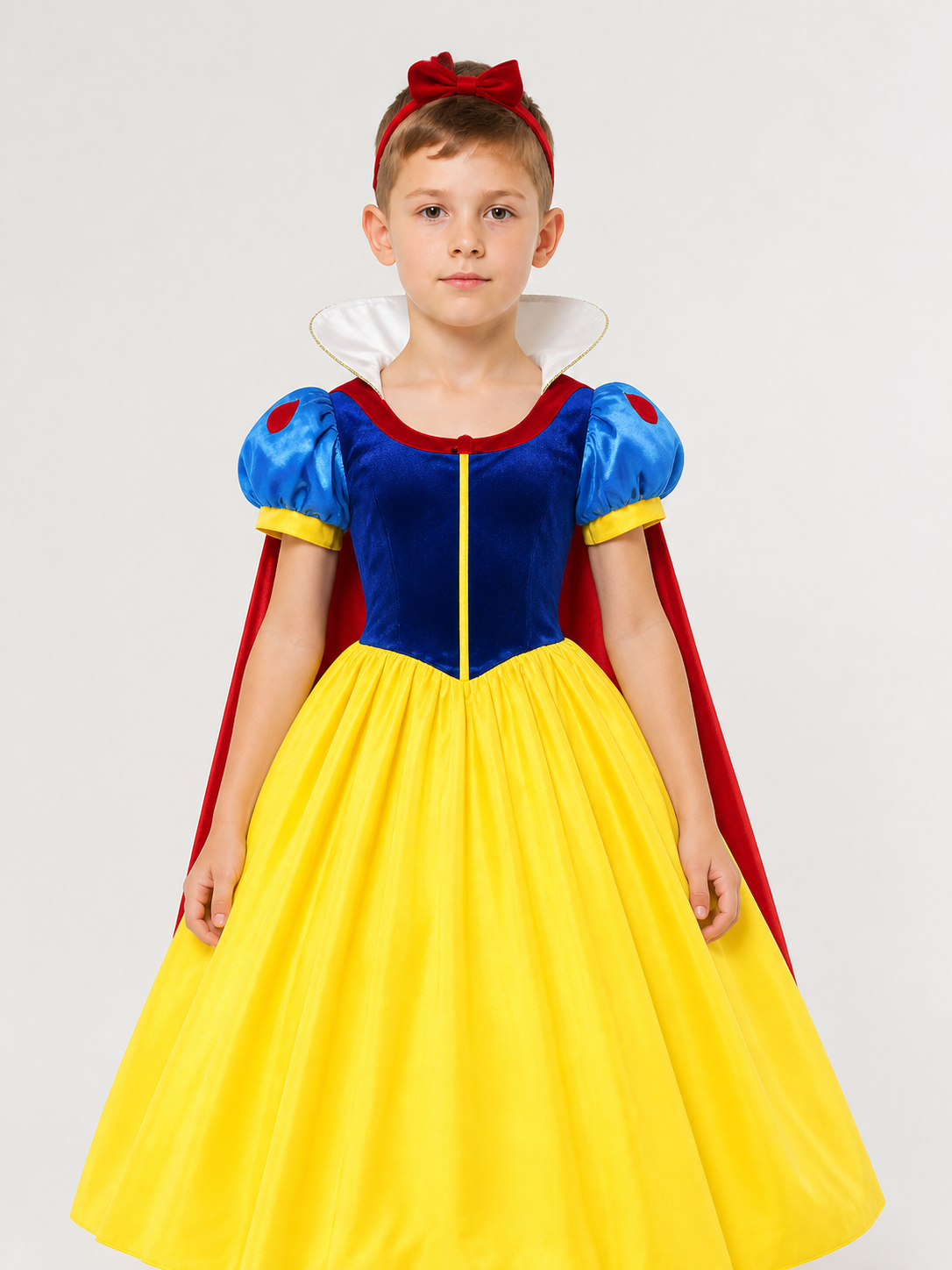 Snow White Dress with a Blue Bodice and Yellow Skirt Costume Dresses detail 3