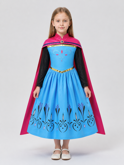 Children’s Elsa Princess Costume with Cape for Parties product detail 3