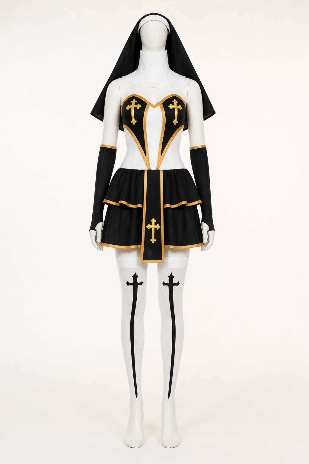 Clergyman Costume with Gold Cross Costumes detail 3