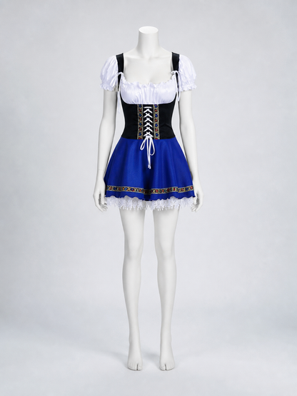 Historical Ethnic Costume with Corset and Skirt