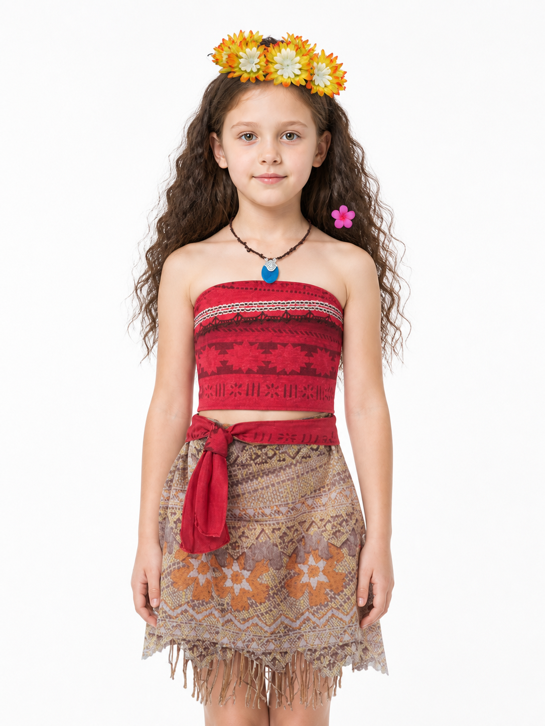 Moana Costume with Skirt and Wig Costume Wigs detail 3