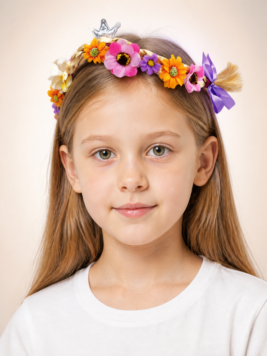 Halloween Carnival Headband with Flowers and Crown Costume Headwear detail 2