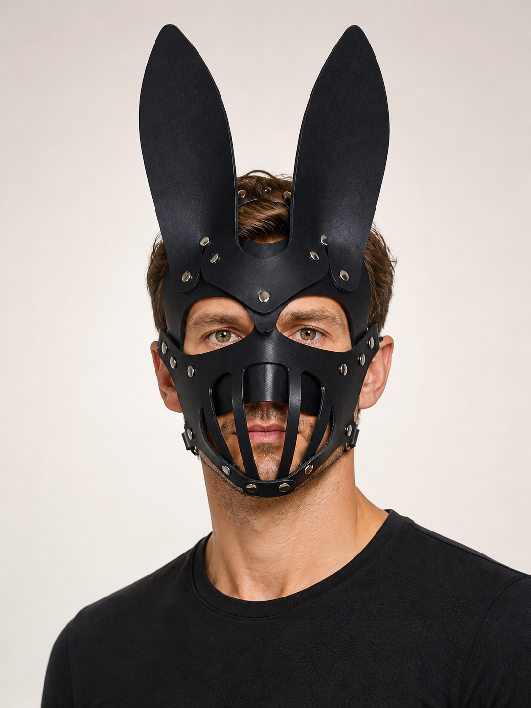 Black Rabbit Carnival Headpiece for Halloween Costume Headwear detail 2
