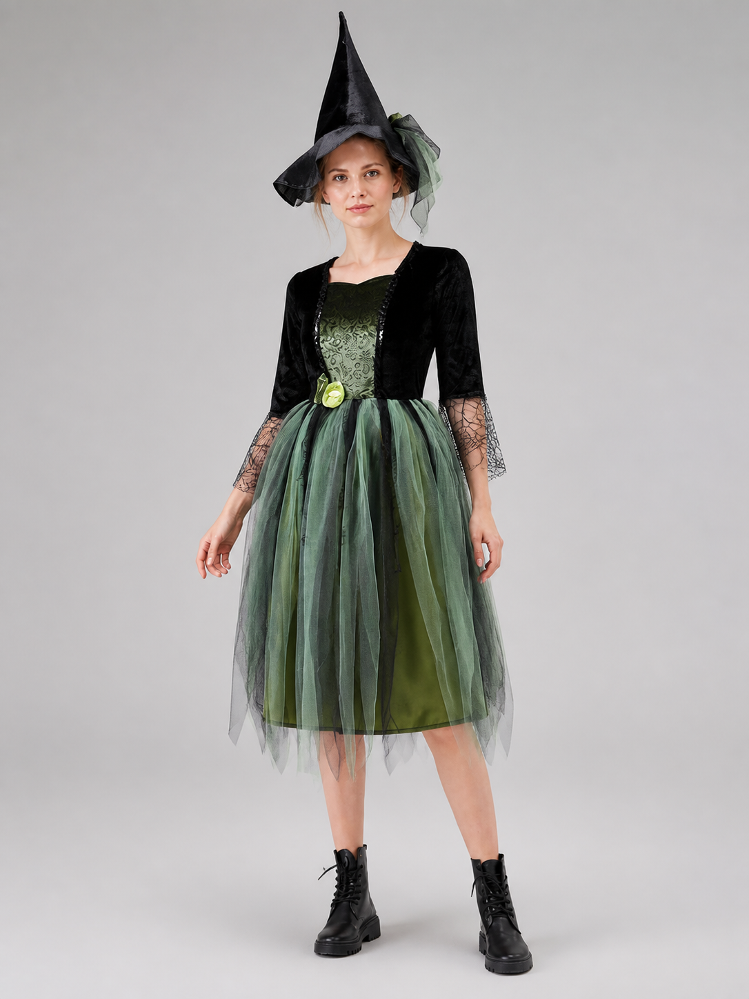 Halloween Witch Dress with Layered Skirt Costume Dresses detail 2
