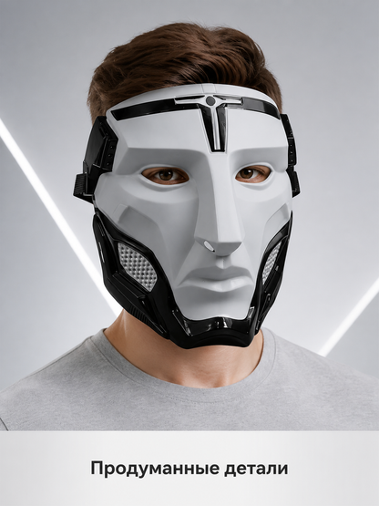Gray Carnival Mask for Halloween and Cosplay Costume Masks detail 2