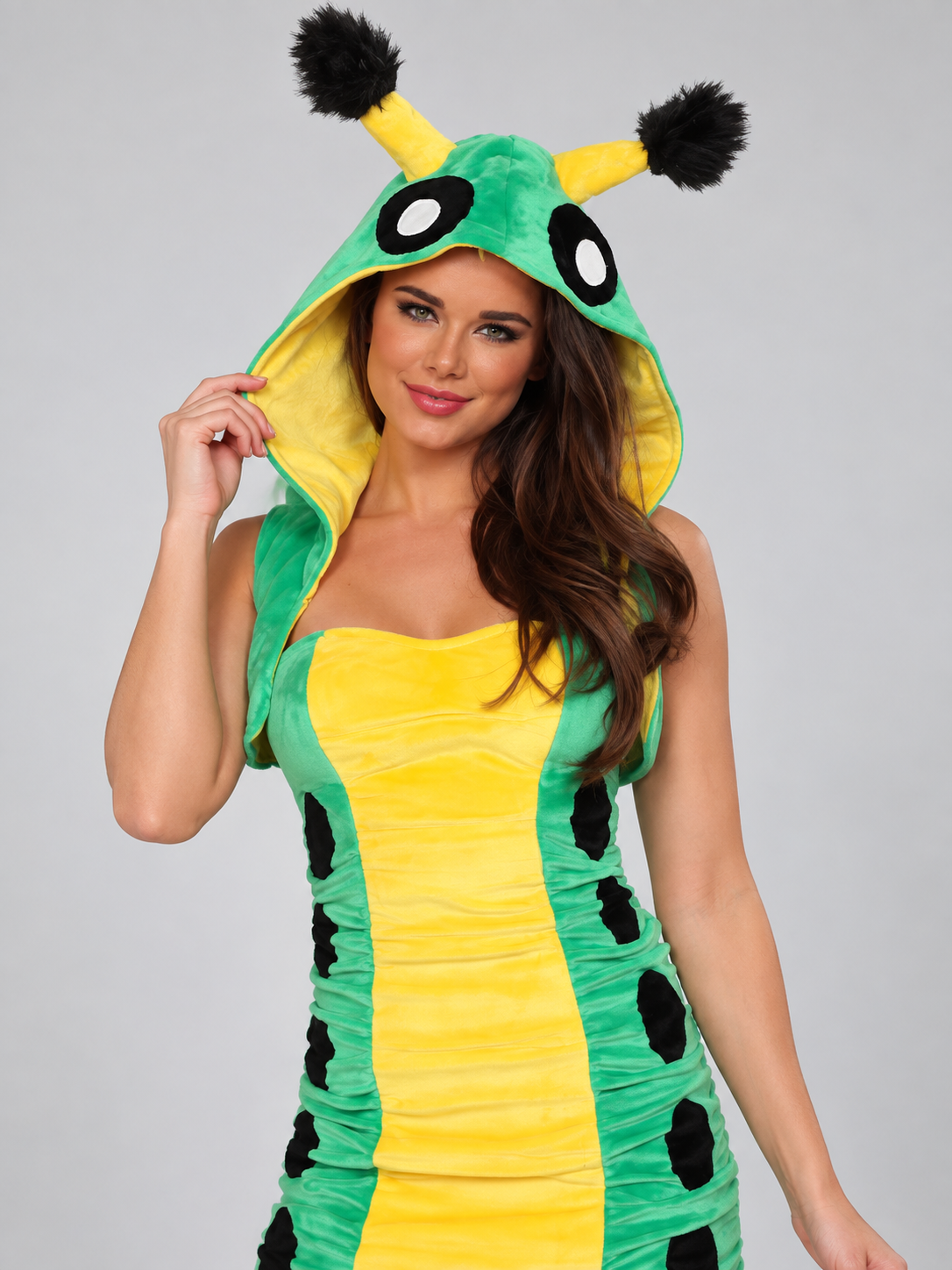 Caterpillar Costume with Hood and Leg Warmers