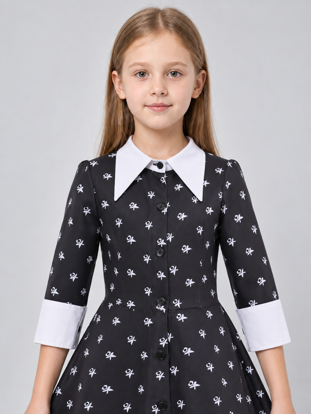 Children's costume dress with a white bow print Costume Dresses detail 2