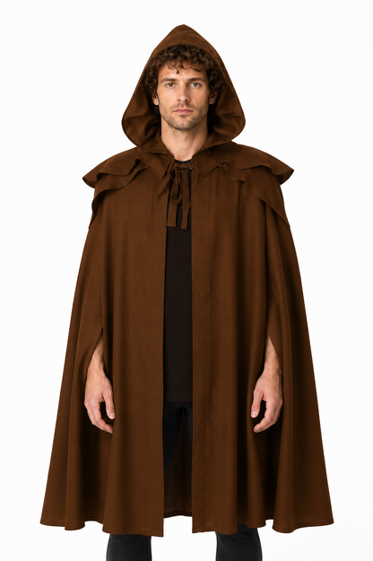 Long Medieval Hooded Cloak Costume Capes detail 3