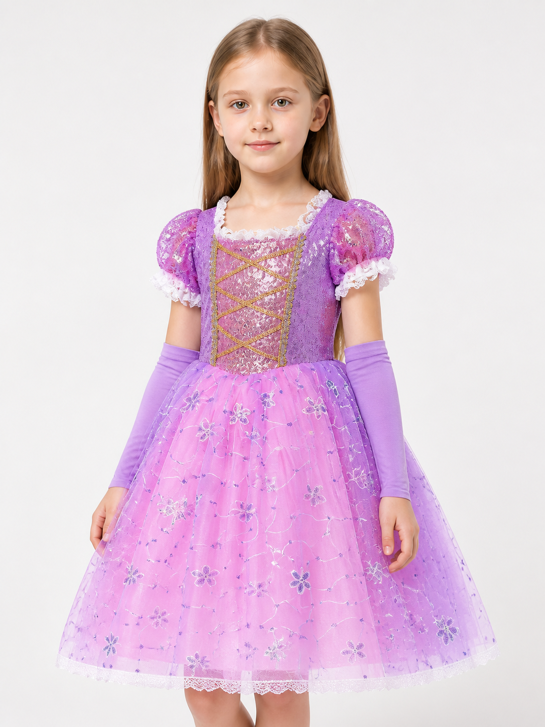 Pink and Purple Princess Halloween Carnival Costume Costumes detail 2
