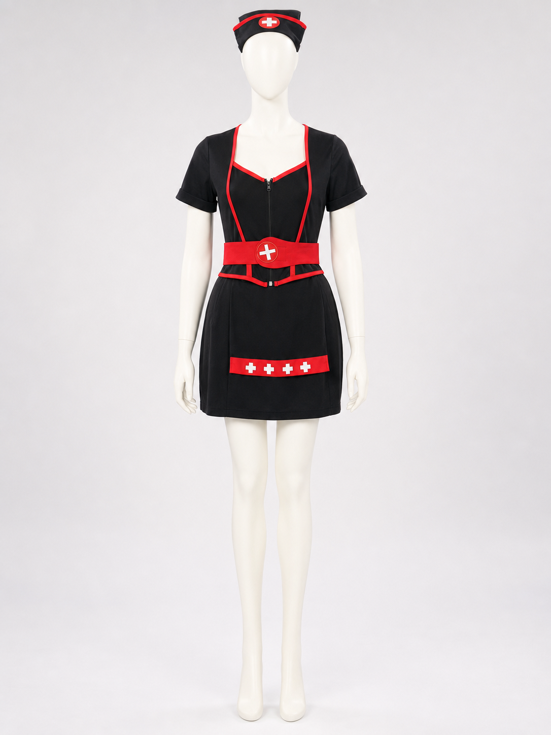 Medical Costume with Red Belt and White Crosses