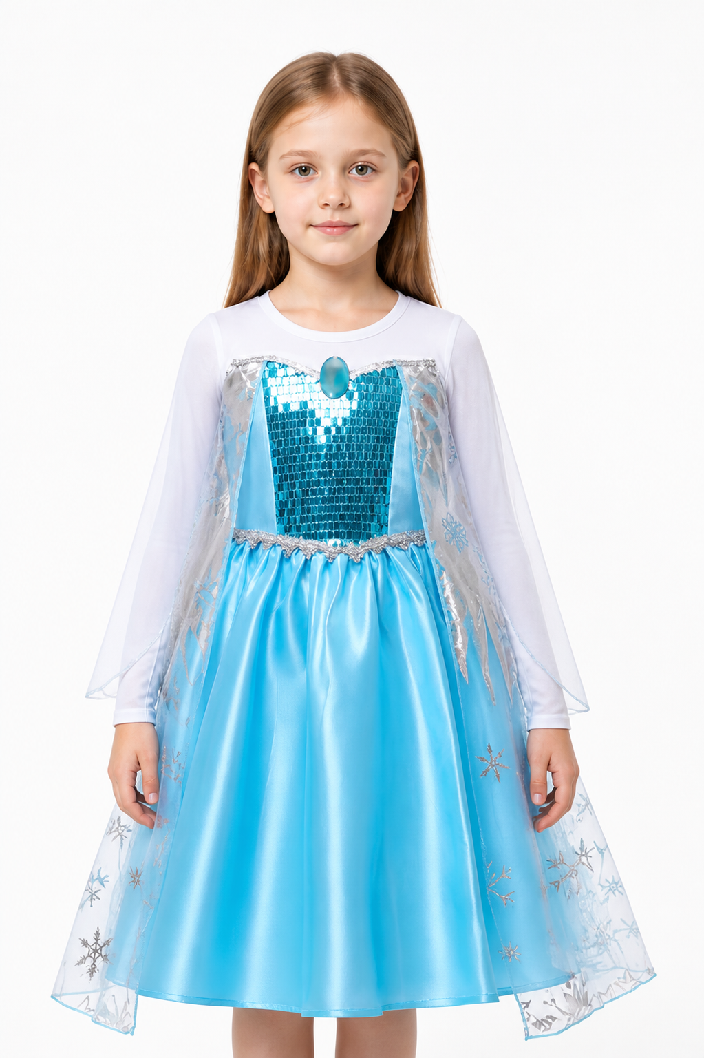Princess Dress with Sequins and Snowflakes Costume Dresses detail 3