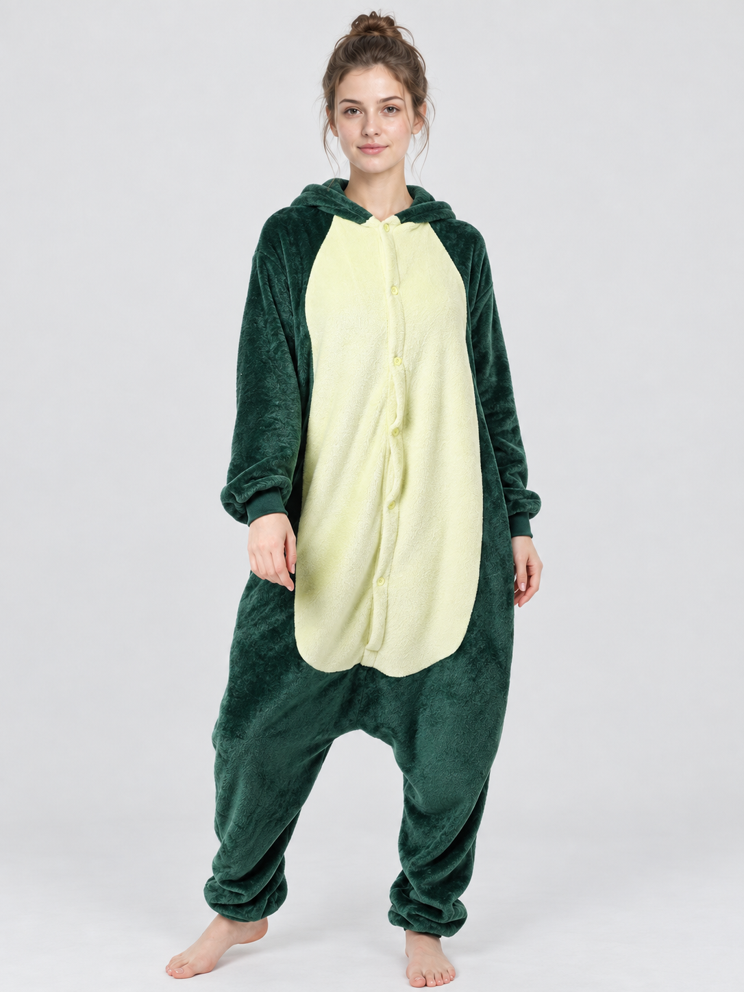Hooded Pajama Jumpsuit, Dark Green