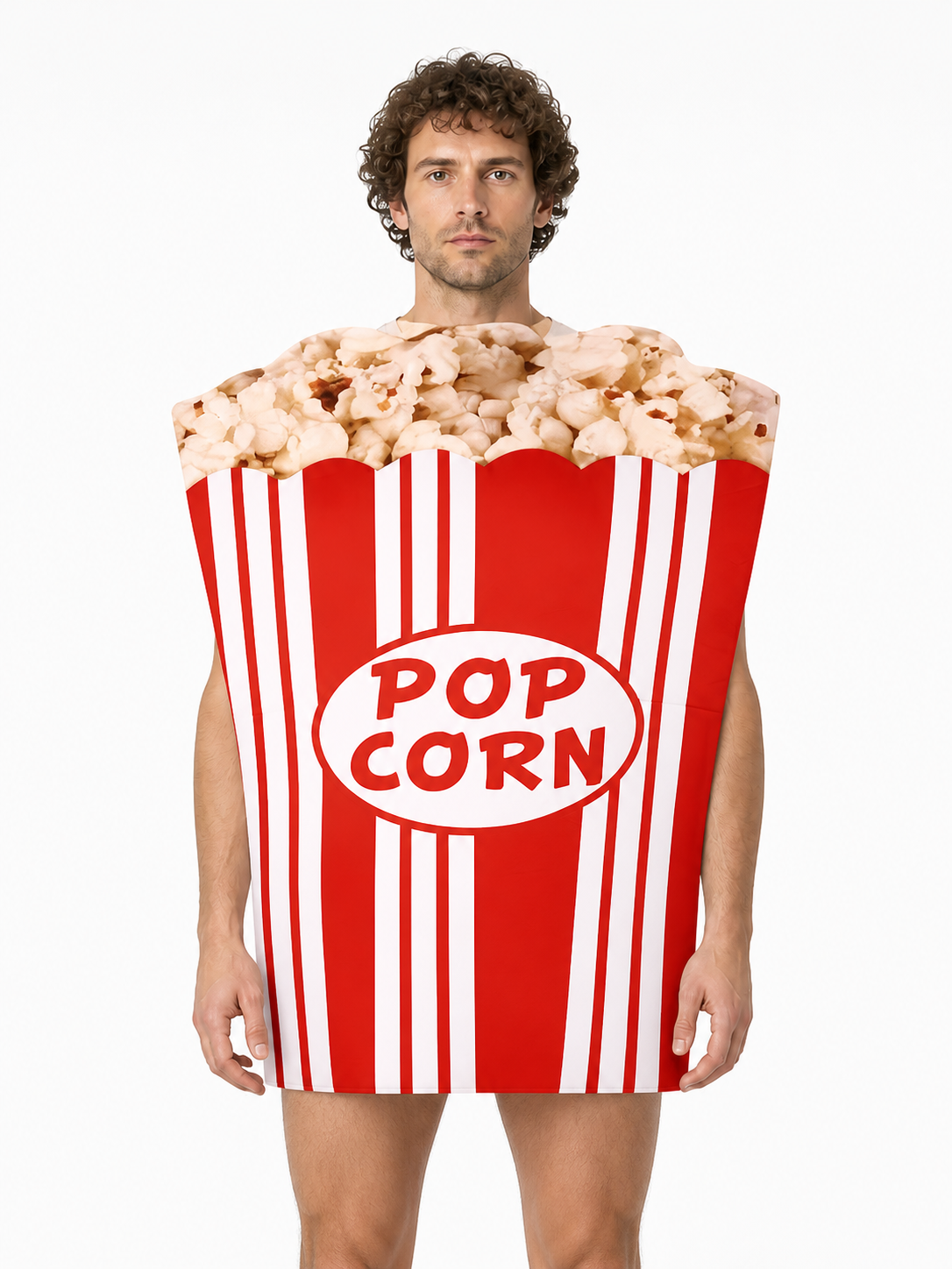 Voluminous Red and White Popcorn Carnival Costume Costumes detail 3