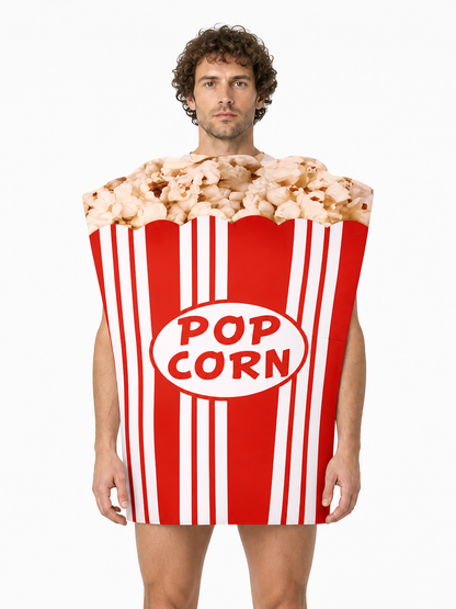 Voluminous Red and White Popcorn Carnival Costume Costumes detail 3