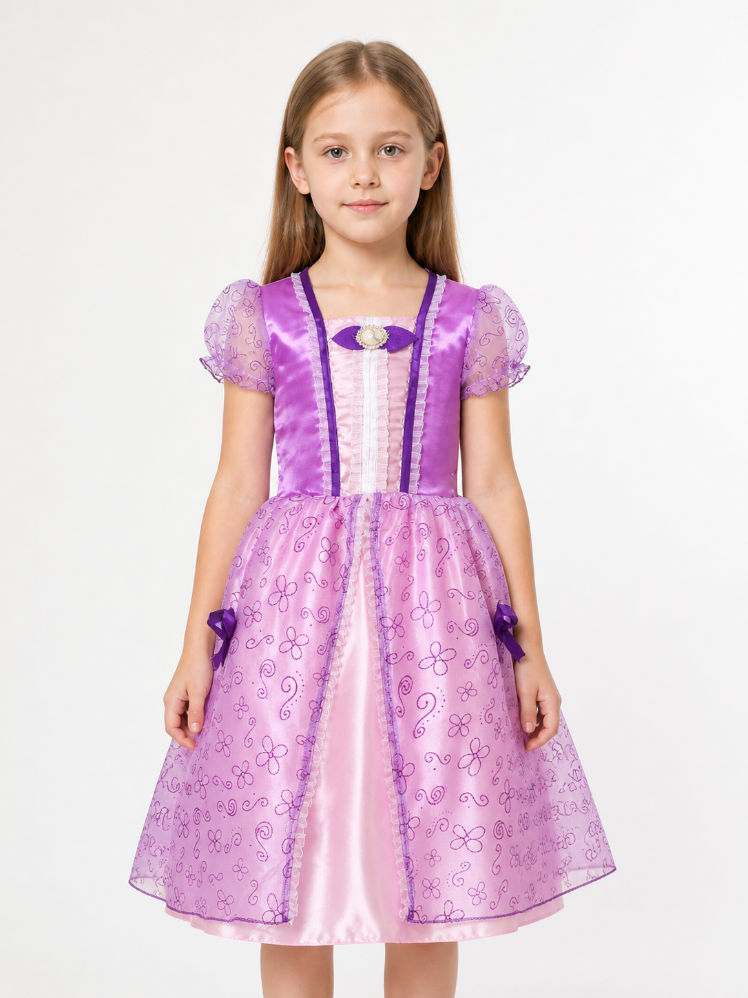 Princess Carnival Costume with Full Skirt for Halloween Costumes detail 3