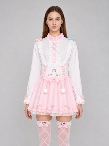Emma Woods Hello Kitty Cosplay Costume with Accessories
