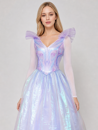 Glinda cosplay dress, purple, with a full skirt