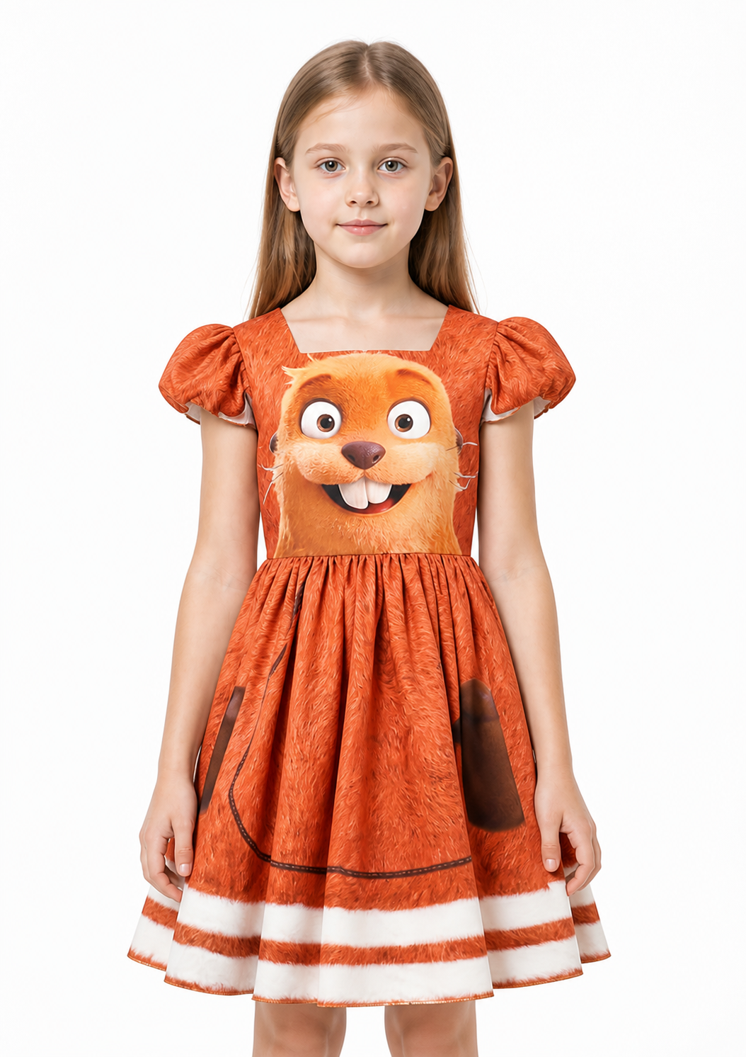 Beaver Dress with Short Sleeves and a Full Skirt Costume Dresses detail 3