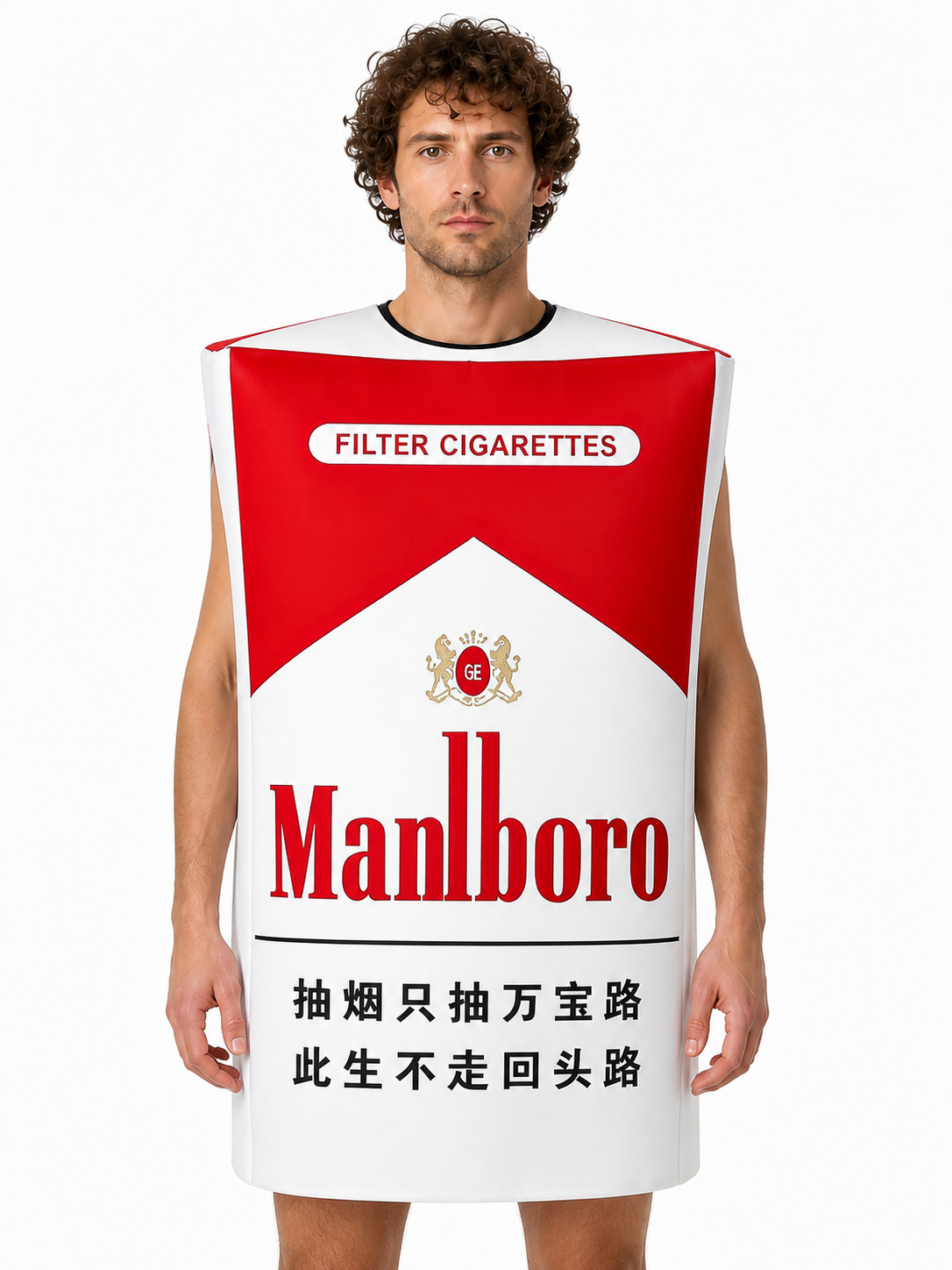 Red and White Cigarette Pack Costume Costumes detail 3