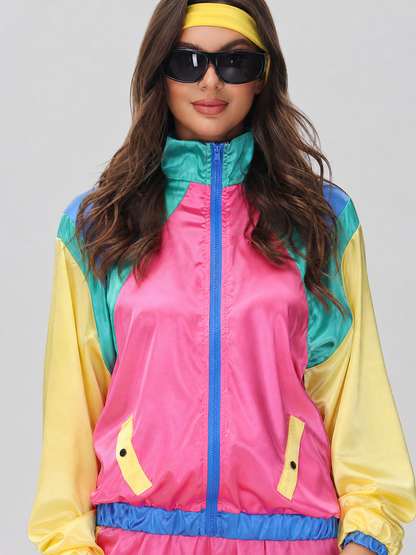 Retro Sports-Style Two-Piece Stage Costume