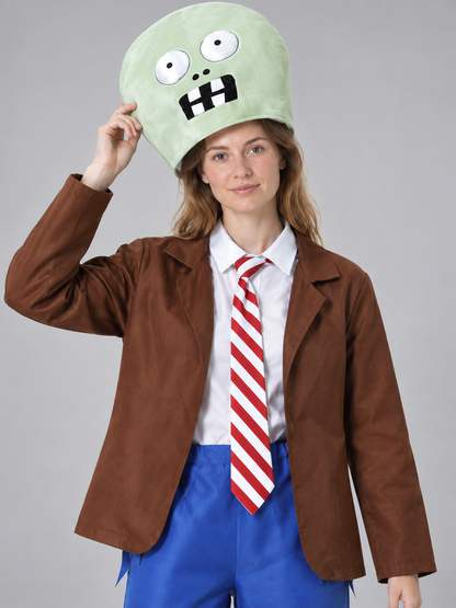 Adult Vampire Costume with Green Head Mask