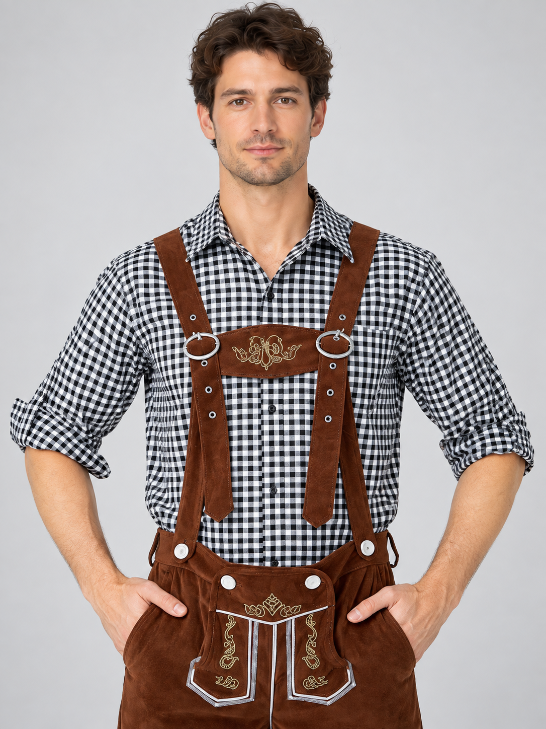 Oktoberfest Costume: Plaid Shirt and Breeches Shorts