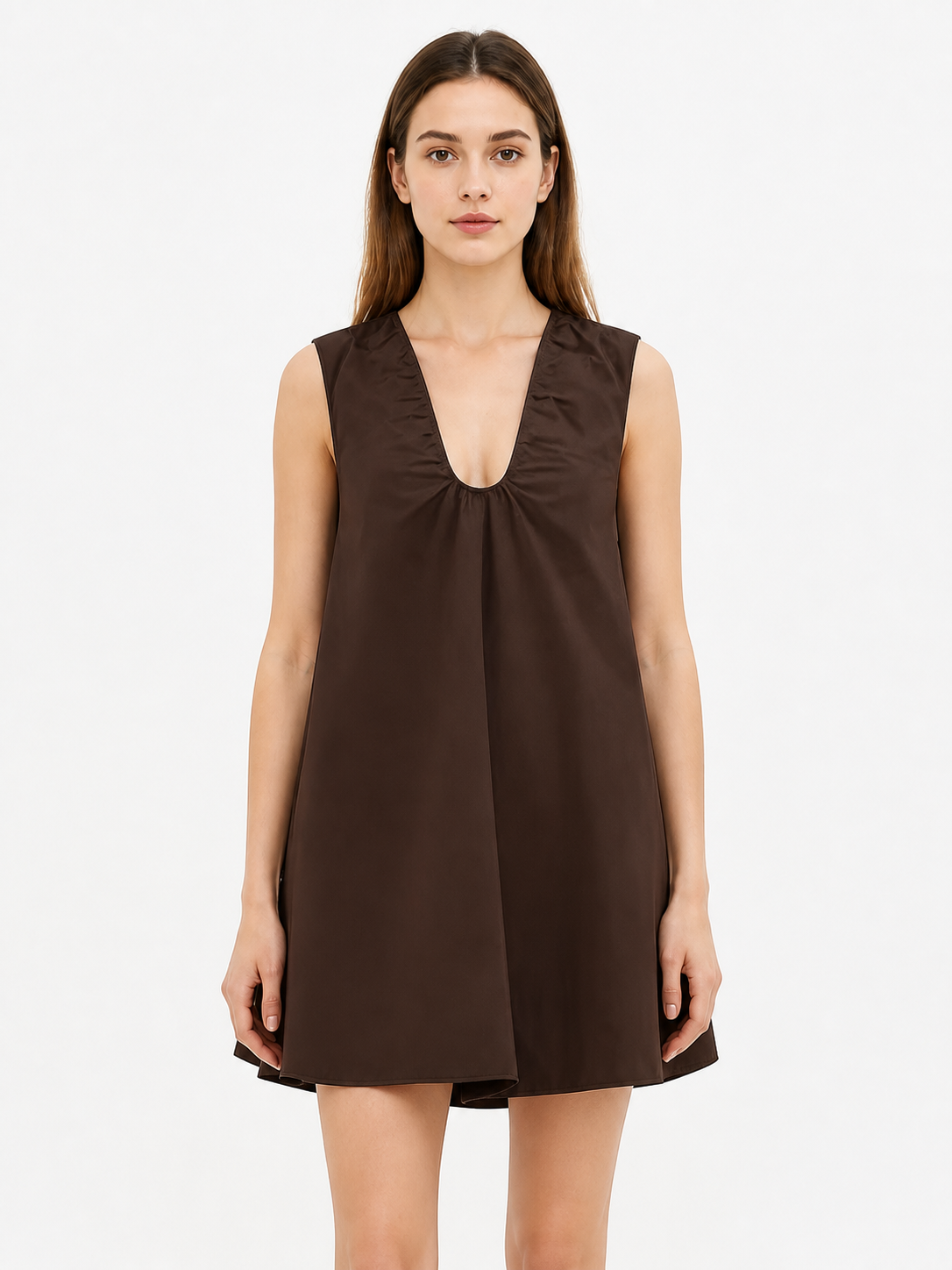 Sleeveless A-Line Dress with a U-Neckline Costume Dresses detail 3
