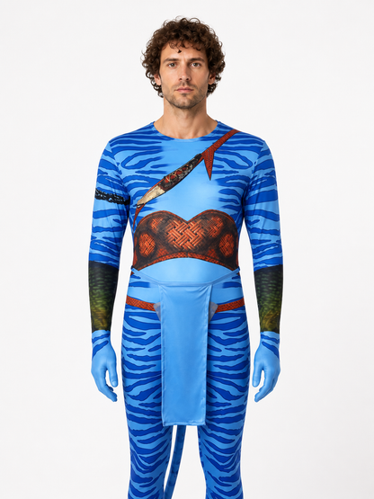 Avatar Cosplay Jumpsuit with Long Tail Costumes detail 3