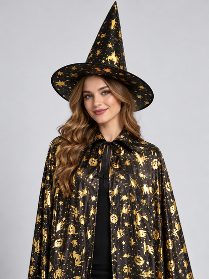 Carnival Costume: Long Cape and Pointed Hat
