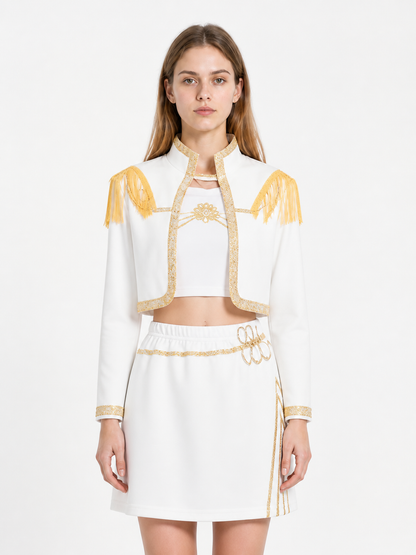 Three-Piece Stage Costume with Skirt and Gold Trim Costumes detail 3