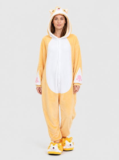 Flannel Hooded Animal Onesie Pajama product detail 3