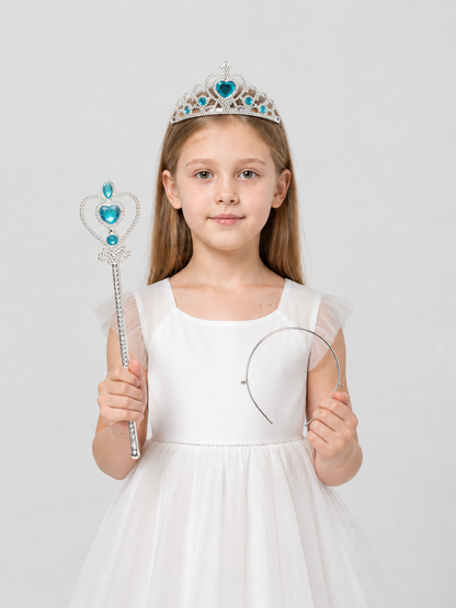 Costume Accessories Set: Crown, Headband, and Wand