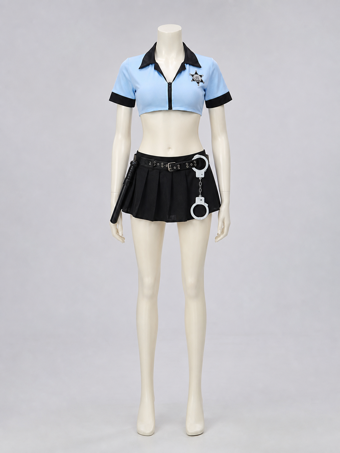 Police Costume with Skirt and Short Top